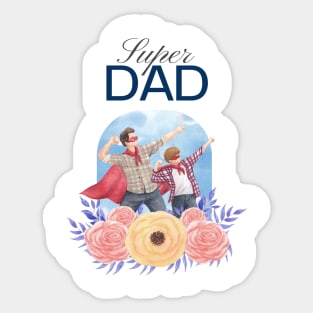 super dad super man Sticker